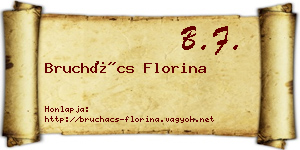Bruchács Florina névjegykártya